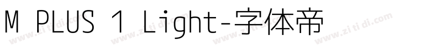 M PLUS 1 Light字体转换